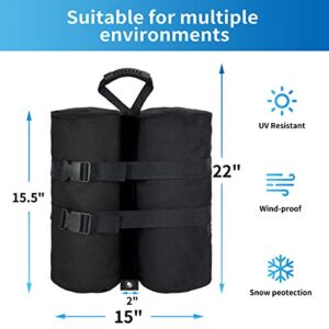 Plus Size Canopy Weight Bags(240 lbs) for Pop up Canopy Tent, 1680D Heavy Duty Leg Canopy Weights Sand Bags for Instant Outdoor Sun Shelter Canopy/Patio Umbrella, Set of 4