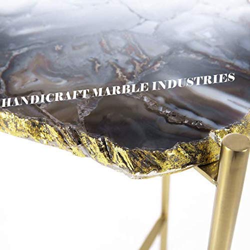 Grey Agate Table Top, Agate Side Table, Counter Top Agate Coffee Table, Agate Table Top, Quartz Organic Side Edge, Gemstone, Stone, Agate