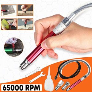 Micro Air Grinder Set, Air-powered Micro Die Grinder, Handheld Pneumatic Cutting Pencil with Wrench, 65000 RPM