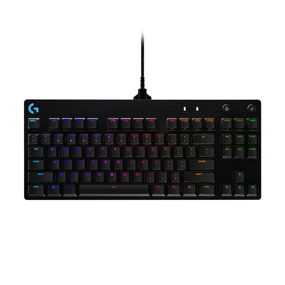 Logitech G Pro Wireless Gaming Mouse & G PRO Mechanical Gaming Keyboard, Ultra Portable Tenkeyless Design, Detachable Micro USB Cable, 16.8 Million Color LIGHTSYNC RGB Backlit Keys