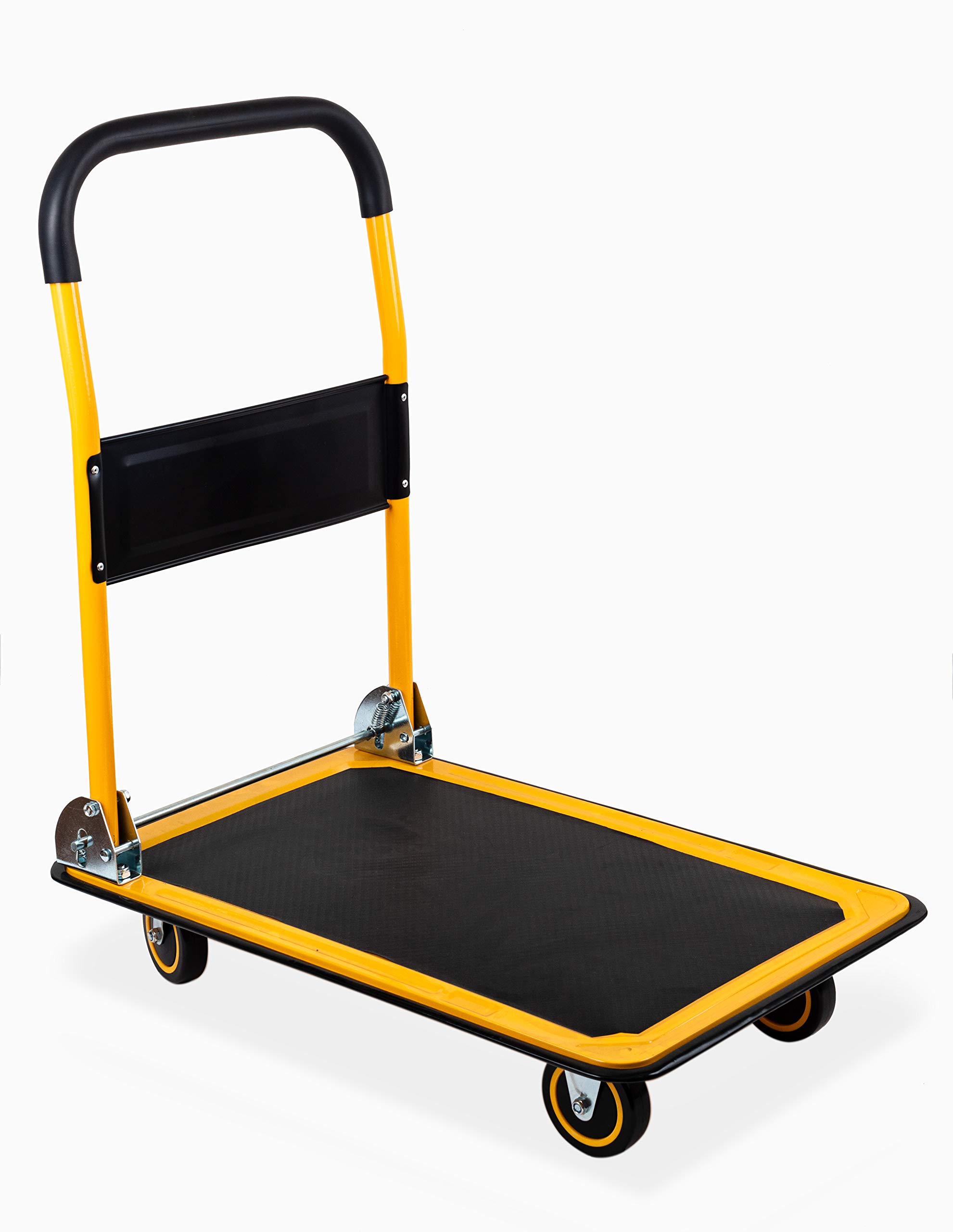 MaxWorks 80855 500-Pound Service Cart with Two Trays 30"X16" & 80876- Foldable Platform Truck Push Dolly 330 lb. Weight Capacity