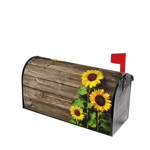 sunflowers wood mailbox covers magnetic post box cover wraps standard size 21x18 inches for garden yard decor