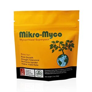 mikro-myco, highly concentrated mycorrhizal fungi –11 endo/ecto mycorrhizae, water soluble powder for exponential root growth (2 oz)