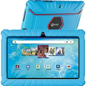 Contixo V8-2 7 inch Kids Tablets - Tablet for Kids with 50+ Disney Storybooks & Stickers (Value $200) - Android Tablet 32 GB HD Display Durable Case & Screen Protector, Light Blue