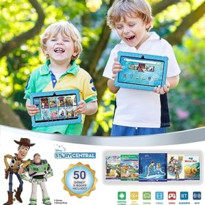 Contixo V8-2 7 inch Kids Tablets - Tablet for Kids with 50+ Disney Storybooks & Stickers (Value $200) - Android Tablet 32 GB HD Display Durable Case & Screen Protector, Light Blue