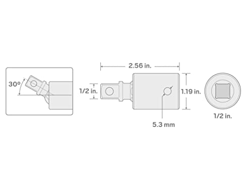 TEKTON 1/2 Inch Drive Impact Universal Joint | SIA22102