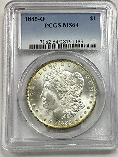 1885 O Morgan Silver Dollar $1 PCGS MS64