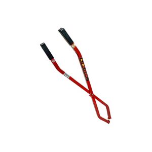 advantage - 35" log claw grabber | heavy-duty burning log grabber tool | 35" long firewood tongs | outdoor/indoor use
