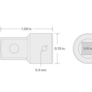 TEKTON 3/8 Inch Drive (F) x 1/2 Inch (M) Impact Adapter | SIA14102