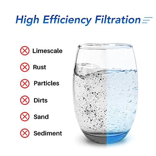 10" x 2.5" Pleated Sediment Water Filter Cartridge Replacement Any 10 inch RO Unit, Compatible with R50, Dupont WFPFC3002, Whirlpool WHKF-WHPL, GE FXWPC, Hydronix SPC-25-1050, Watts FM-50-975 4PACK