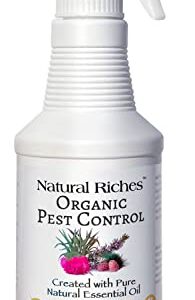Natural Riches Organic Bug Spray Mosquito Repellent for Kids Insect Repellent for Flies Ticks Outdoor Indoor W/Essential Oils Campers Homes Kitchens Ants Spider Roach Pet Family Safe 16oz