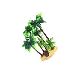 TEHAUX Plastic Coconut Palm Tree Miniature Plant Bonsai Craft Micro Landscape DIY Decor