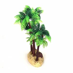 TEHAUX Plastic Coconut Palm Tree Miniature Plant Bonsai Craft Micro Landscape DIY Decor