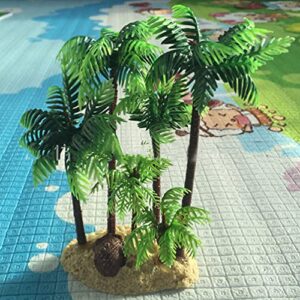 TEHAUX Plastic Coconut Palm Tree Miniature Plant Bonsai Craft Micro Landscape DIY Decor