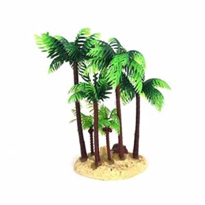 TEHAUX Plastic Coconut Palm Tree Miniature Plant Bonsai Craft Micro Landscape DIY Decor