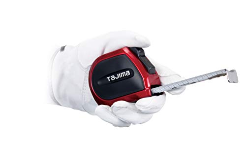 TAJIMA Tape Measure - SAE & Metric Scale 25ft/7.5m x 1 Inch Sigma Stop Measuring Tape with Acrylic Coated & Auto Locking Blade - SS-25/7.5MBW