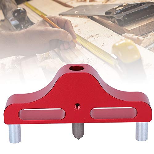 Walfront ZX-1 Center Scriber Woodworking Scriber Center Line Marking Tool, Easy to Find the Exact Center and Offset Lines, Red