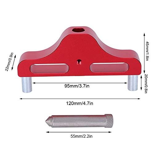 Walfront ZX-1 Center Scriber Woodworking Scriber Center Line Marking Tool, Easy to Find the Exact Center and Offset Lines, Red