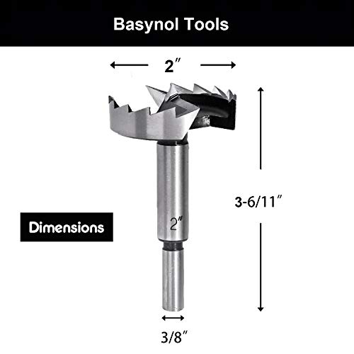 BASYNOL Forstner Drill Bit, 2 Inch Forstner Bit, 2-Inch Forstner Drill Bits for Wood