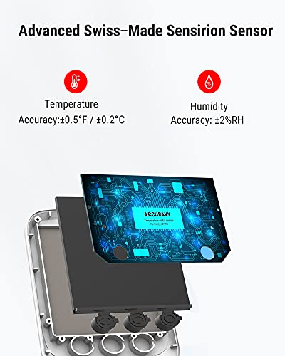 ThermoPro TP359 Bluetooth Hygrometer Thermometer, 260FT Wireless Remote Temperature and Humidity Monitor, with Large Backlit LCD, Indoor Room Thermometer and Humidity Gauge, Max Min Records