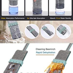 Microfiber Mop for Floor Cleaning-AYOTEE Hand Free Self Wringing Cleaning Floor Mop with 3 Washable Mop Pads, Dust Mop with 30pcs Floor Cleaning Slice