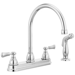 peerless p2865lf elmhurst two-handle kitchen faucet with spray deck-mount, chrome