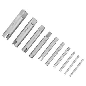 Steel Broken Head Taps Stripped Screw Remover Kit Tap Extractor Set(#C 656g/23.1oz (ten-piece set)