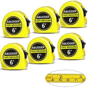 6 pack small tape measures retractable,metric measuring tape retractable with inches and centimeters,measurement tape 6 ft
