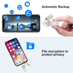 Apple MFi Certified 256GB Photo-Stick for iPhone External-iPhone-Storage iPhone-USB-Flash-Drive iPad Backup-Photo-Storage iPad USB-Thumb-Drive Data Transfer Device Memory Stick for iPhone/iPad/PC 1pcs