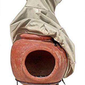 Sturdy Covers Chiminea Defender - Durable, Weather-Proof Chiminea Fire Pit Cover (Tan)