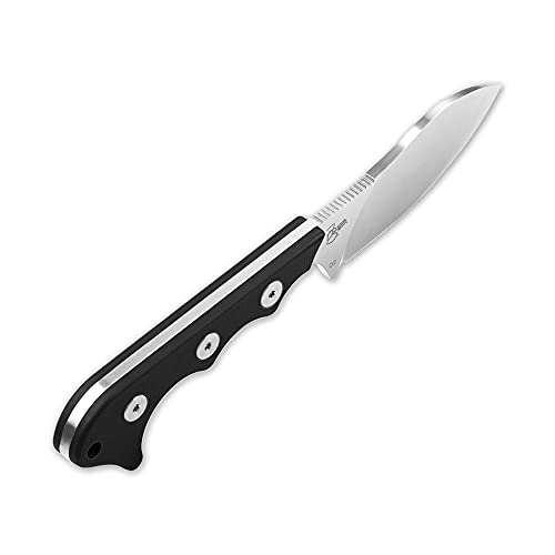QSP NECKMUK, 6.5'' Neck Knife,Compact Fixed Blade Knife, D2 Satin Blade, G10/MICARTA Handle