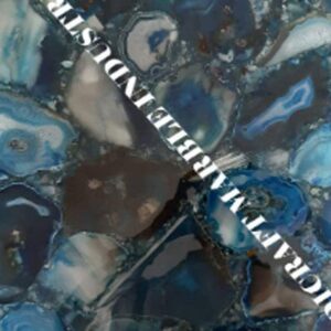 Blue Agate Stone Rectangular Slab for Kitchen & Bar, Blue Agate Stone Countertop 24" x 12" Inch, Blue Agate Stone Rectangular Dining & Meeting Room Table Top, Piece Of Conversation, Family Heir Loom