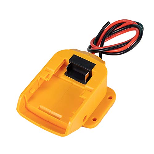 Power Wheel Battery Adapter for Dewalt 18v-20V Battery with14 AWG Convertor for DCB203, DCB204, DCB205, DCB206 for DIY Ride On Truck, RC Toys,Robot