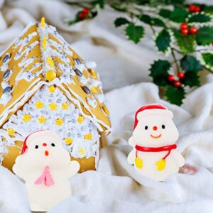 BESTOYARD 12pcs Christmas Miniatures Snowman Fairy Garden Ornaments Resin Crafts DIY Snow Globe Figurines Landscape Decorations Dollhouse Decor