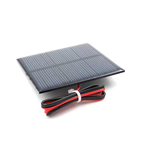 RANIT 65mm x 65mm 5.5V 110mA Poly Mini Solar Cell Panel Module with 30cm Cable DIY for Charger