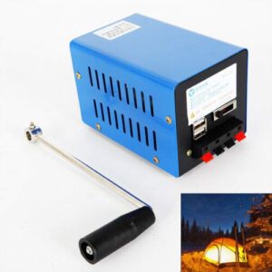 Hand Crank Generator Portable Emergency Hand Power USB Charging Generator Outdoor Multifunction Manual Crank Generator for Travel Camping Hiking Survial