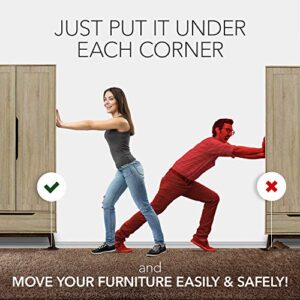 Furniture Sliders for Carpet X-PROTECTOR - 8 PCS Best Heavy Moving Pads 3 1/2" - Sliders for Furniture. Move Your Furniture Easy with Reusable Furniture Movers Sliders for Carpets!