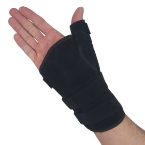 thumb spica splint right hand & wrist brace | wrist splint and thumb splint to support sprains, tendinosis, de quervain's tenosynovitis, fractures | trigger thumb brace for carpal tunnel (right s/m)
