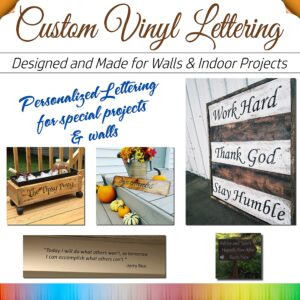 rapid vinyl custom vinyl wall lettering decal personalized design and create your own (multiple sizes, fonts, & colors) indoor or outdoor. perfect for walls and special projects