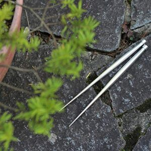KAKURI Bonsai Root Hook, 7.8" Professional Gentle Bonsai Root Pick Tool, Lightweight Japanese Aluminum, Silver, Made in JAPAN