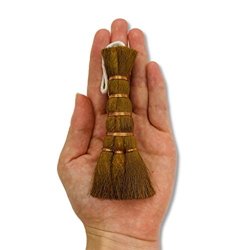 KAKURI Bonsai Broom Brush Small 4.3" Professional Gentle Small Broom, Japanese Bonsai Tool