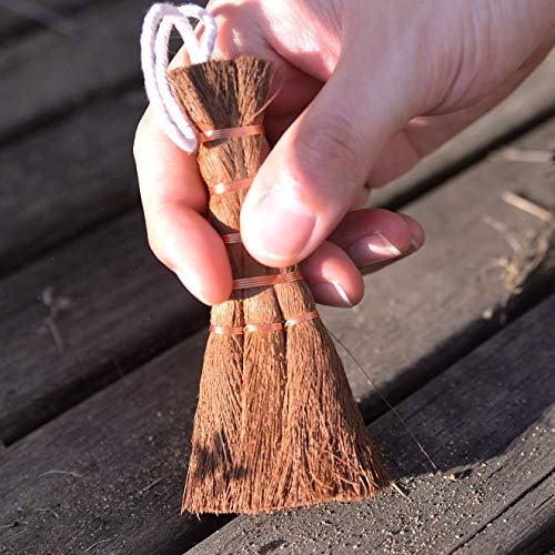 KAKURI Bonsai Broom Brush Small 4.3" Professional Gentle Small Broom, Japanese Bonsai Tool