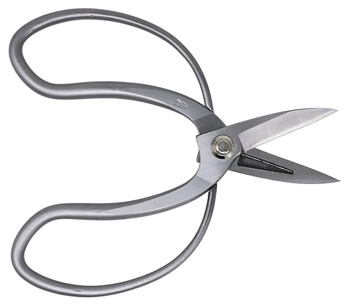 KAKURI Okubo Shears 7" (180 mm) Bonsai Scissors, Flower Arranging Scissors, Japanese Stainless Steel, Silver, Made in JAPAN