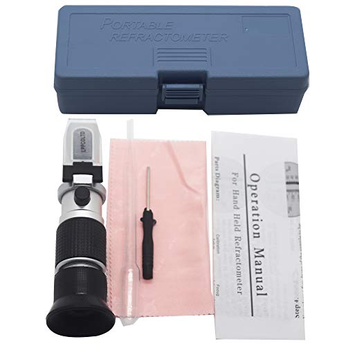 LPPCOLTD Refractometer Brix 0-90% Brix Meter Refractometer for Measuring Sugar Content in Fruit, Honey, Maple Syrup and Other Sugary Drink, with Automatic Temperature Compensation Function