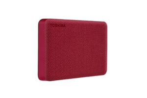 toshiba canvio advance 4tb portable external hard drive usb 3.0, red - hdtca40xr3ca