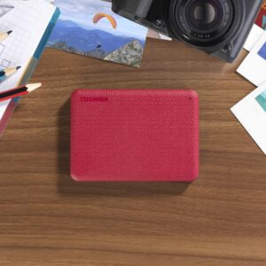 Toshiba Canvio Advance 4TB Portable External Hard Drive USB 3.0, Red - HDTCA40XR3CA