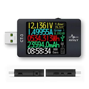 avhzy usb power meter usb 3.1 tester digital multimeter current tester voltage detector lua interpreter integrated dc 26v 6a pd 2.0/3.0 qc 2.0/3.0/4.0 pps trigge
