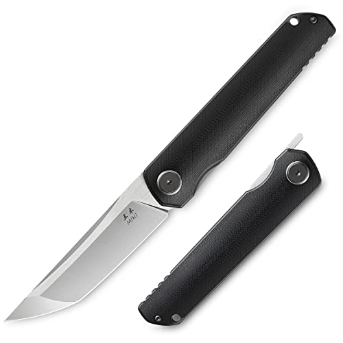 Miki Folding Knife Pocket Japanese Knife, G10 Handle, EDC Knife w/ D2 Steel Blade, Camping Outdoor Fishing And Everyday Carry, Pocket Samurai Folding Knife