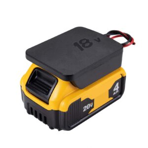 Anztek Power Wheels Adapter for dewalt 20V Battery for dewalt 18V Dock Power Connector 12 Gauge Robotics