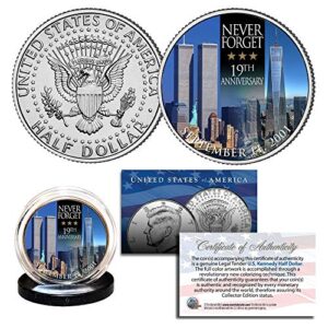 world trade center 19th anniversary 2020 kennedy half dollar u.s. coin 9/11 wtc